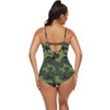 Green Brown Camouflage Retro Full Coverage Swimsuit View4