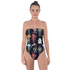 Halloween Tie Back One Piece Swimsuit by nateshop