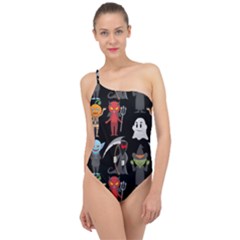 Halloween Classic One Shoulder Swimsuit by nateshop