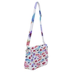 Ice Cream,strobery Shoulder Bag With Back Zipper by nateshop