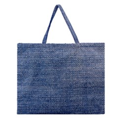 Jeans Zipper Large Tote Bag by nateshop