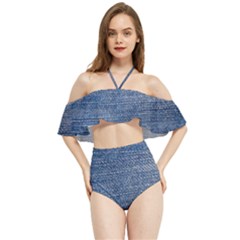 Jeans Halter Flowy Bikini Set  by nateshop