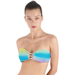 Watercolor Twist Bandeau Bikini Top