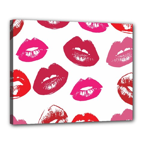 Lips Canvas 20  X 16  (stretched)