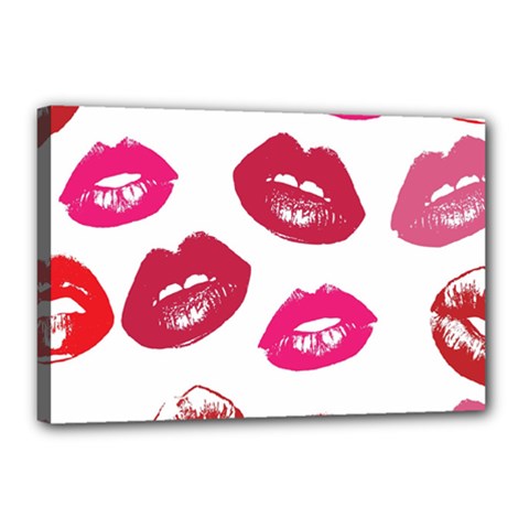 Lips Canvas 18  X 12  (stretched)