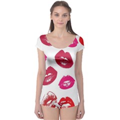 Lips Boyleg Leotard  by nateshop