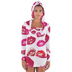 Lips Long Sleeve Hooded T-shirt