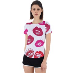 Lips Back Cut Out Sport Tee