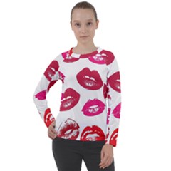 Lips Women s Long Sleeve Raglan Tee