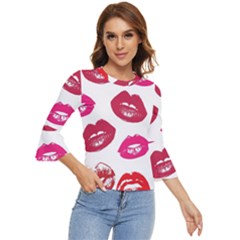 Lips Bell Sleeve Top