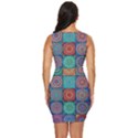 Mandala Art Draped Bodycon Dress View4