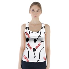 Music Racer Back Sports Top by nateshop