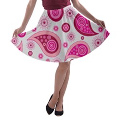 Paisley A-line Skater Skirt