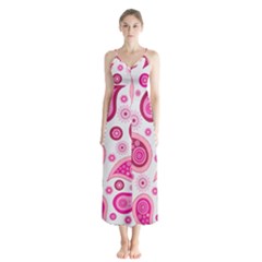 Paisley Button Up Chiffon Maxi Dress