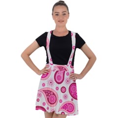 Paisley Velvet Suspender Skater Skirt