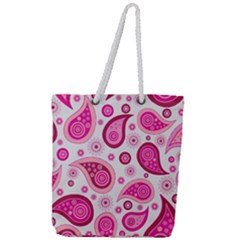 Paisley Full Print Rope Handle Tote (Large)