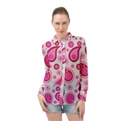 Paisley Long Sleeve Chiffon Shirt