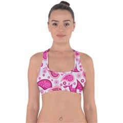 Paisley Cross Back Hipster Bikini Top 