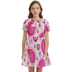 Paisley Kids  Bow Tie Puff Sleeve Dress