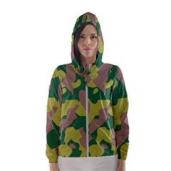 Pattern-camaouflage Women s Hooded Windbreaker by nateshop