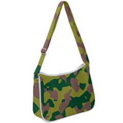 Pattern-camaouflage Zip Up Shoulder Bag by nateshop