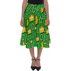 Pattern-cloth Paper Pattern Perfect Length Midi Skirt