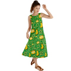 Pattern-cloth Paper Pattern Summer Maxi Dress by nateshop