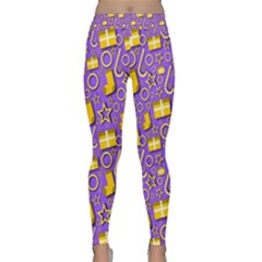 Pattern-purple-cloth Papper Pattern Classic Yoga Leggings by nateshop