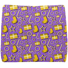 Pattern-purple-cloth Papper Pattern Seat Cushion by nateshop