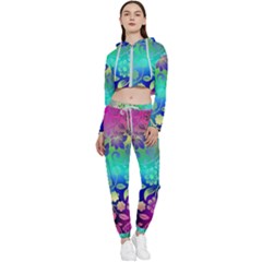 Flower Nature Petal  Blossom Cropped Zip Up Lounge Set