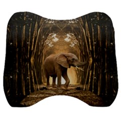 Sculpture Travel Outdoor Nature Elephant Velour Head Support Cushion