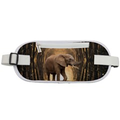 Sculpture Travel Outdoor Nature Elephant Rounded Waist Pouch by Wegoenart