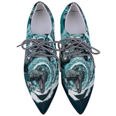 Dinosaur Sea Boat Fantasy Pointed Oxford Shoes by Wegoenart