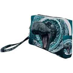 Dinosaur Sea Boat Fantasy Wristlet Pouch Bag (small)