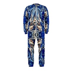 Gold On Cobalt Onepiece Jumpsuit (kids) by kaleidomarblingart