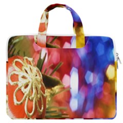 Christmas Decoration Ball Macbook Pro 13  Double Pocket Laptop Bag by artworkshop