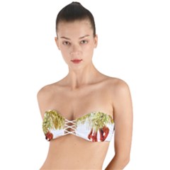 Christmas Decoration Close-up Twist Bandeau Bikini Top by artworkshop