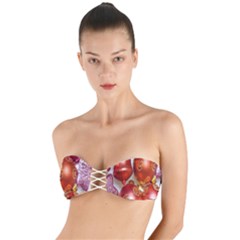 Christmas Decoration Star  3 Twist Bandeau Bikini Top by artworkshop