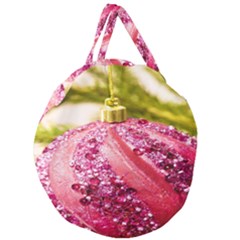 Christmas Decoration 7 Giant Round Zipper Tote by artworkshop