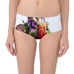 Christmas Decorations Mid-Waist Bikini Bottoms