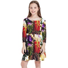 Christmas Decorations Kids  Quarter Sleeve Skater Dress