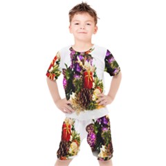 Christmas Decorations Kids  Tee And Shorts Set by artworkshop