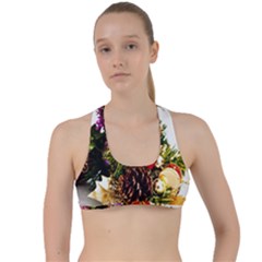 Christmas Decorations Criss Cross Racerback Sports Bra by artworkshop