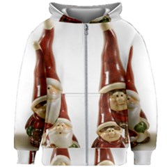 Christmas Figures 2 Kids  Zipper Hoodie Without Drawstring by artworkshop
