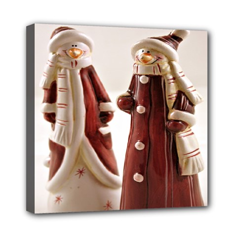 Christmas Figures 3 Mini Canvas 8  X 8  (stretched) by artworkshop