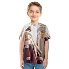 Christmas Figures 6 Kids  Sport Mesh Tee