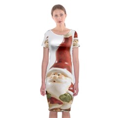 Christmas Figures 8 Classic Short Sleeve Midi Dress by artworkshop