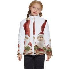 Christmas Figures 8 Kids  Puffer Bubble Jacket Coat