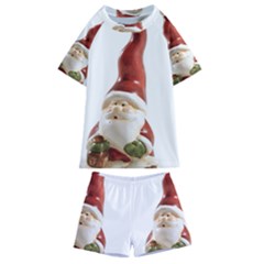 Christmas Figures 8 Kids  Swim Tee And Shorts Set by artworkshop