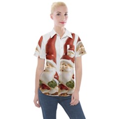 Christmas Figures 8 Women s Short Sleeve Pocket Shirt